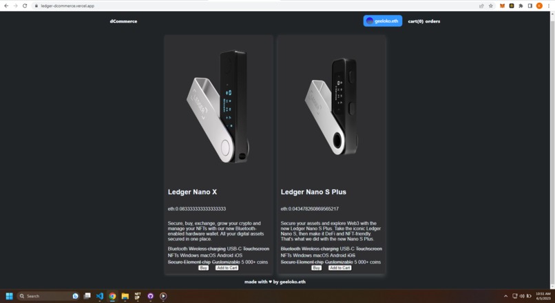 dCommerce – screenshot 1