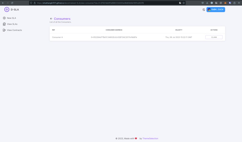 Decentralized SLA – screenshot 8