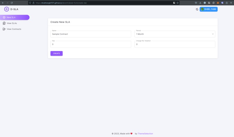 Decentralized SLA – screenshot 3