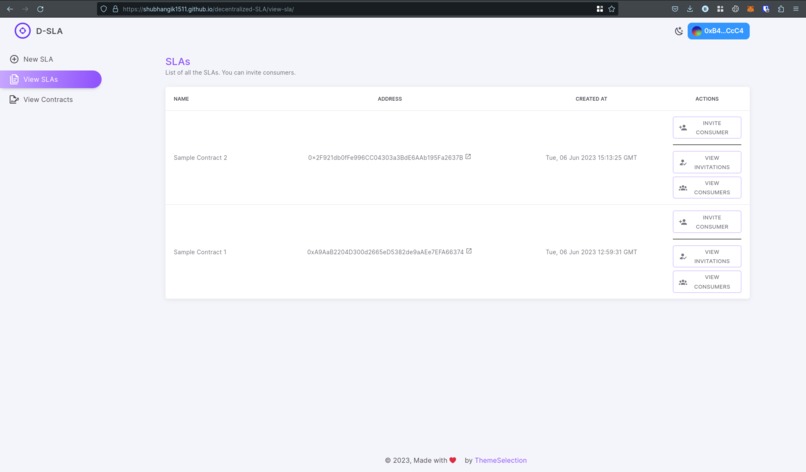 Decentralized SLA – screenshot 4