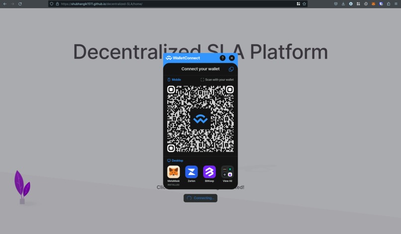 Decentralized SLA – screenshot 2