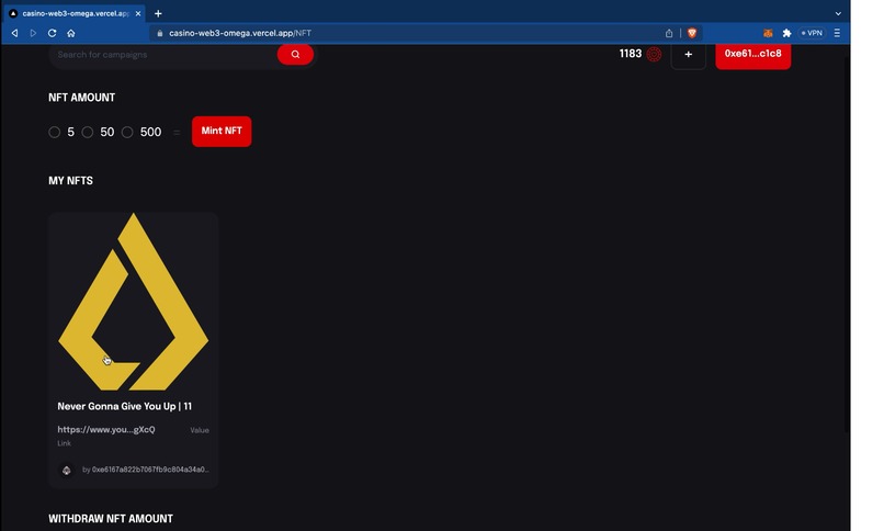 Casino in Web3 – screenshot 1