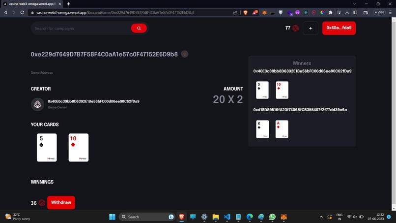 Casino in Web3 – screenshot 3