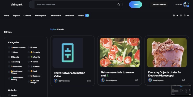 Vidispark – screenshot 4