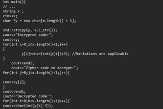Implement a Ceasar Cipher