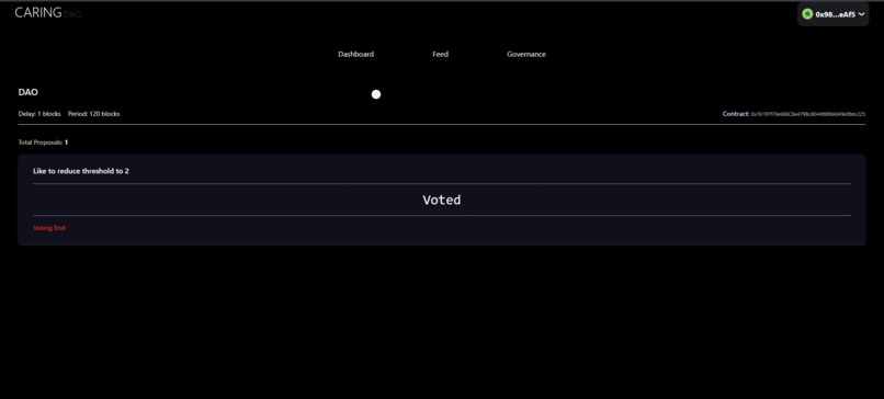 CaringDAO – screenshot 5