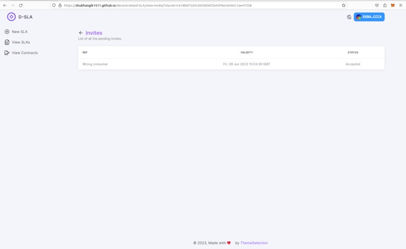 Decentralized SLA – screenshot 7