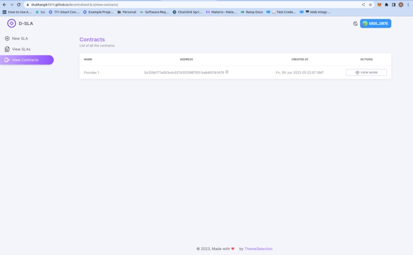 Decentralized SLA – screenshot 9