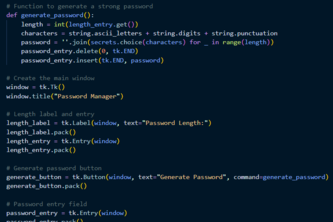 Password generator and manager