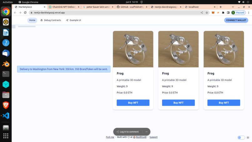 NftDeliveryTracker-Chainlink – screenshot 1