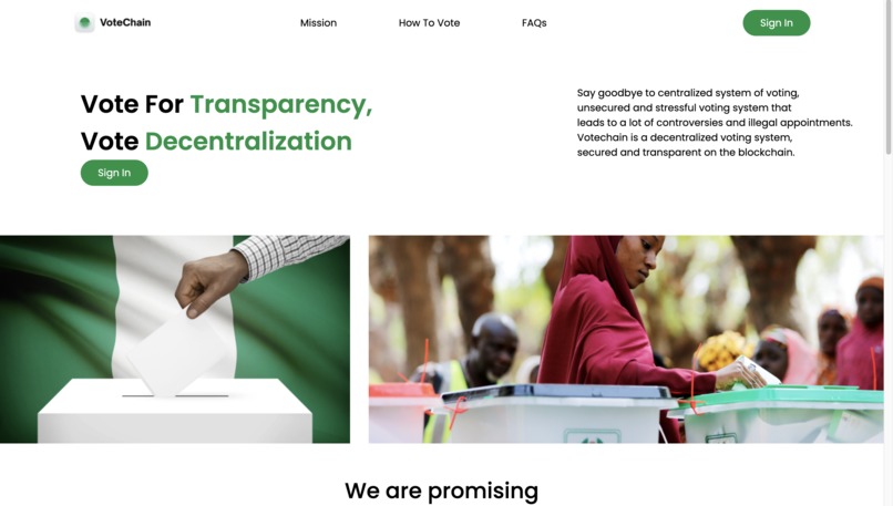 Votechain – screenshot 2