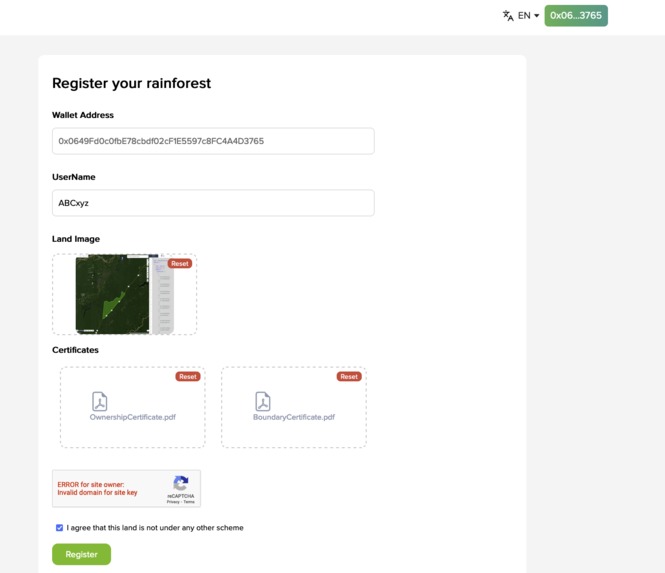 RaCoTo: Rainforest Proof-of-Conservation Tokens  – screenshot 6