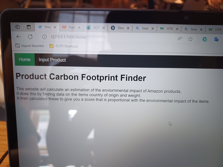 Product Carbon Footprint Calculator – screenshot 1