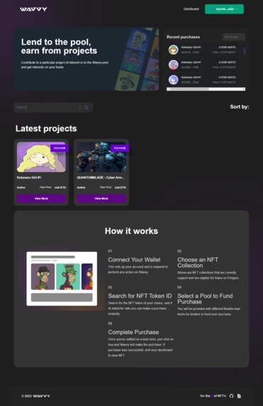 Wavvy - NFT Lending – screenshot 1