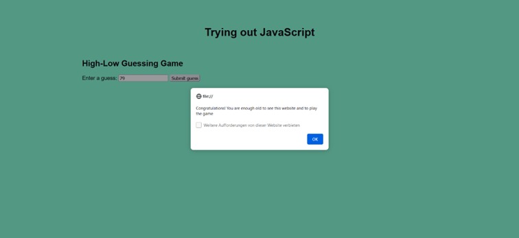 Trying out JavaScript - Exploring a new programming language – screenshot 3