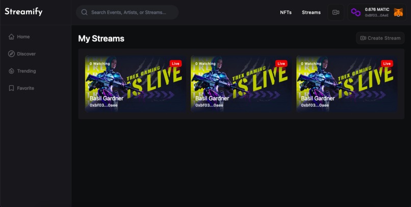 NFT Gated Streaming Platform – screenshot 4