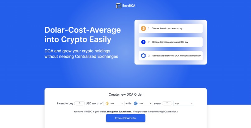 EasyDCA – screenshot 1