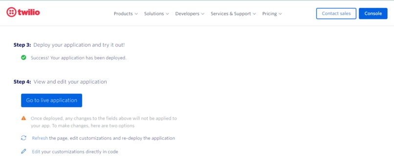 Twilio CodeExchange – screenshot 1