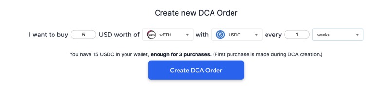 EasyDCA – screenshot 2