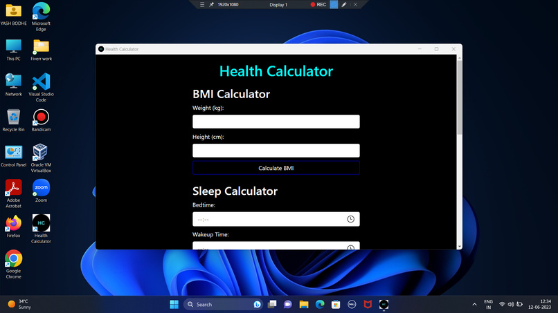 Health Calculator – screenshot 1