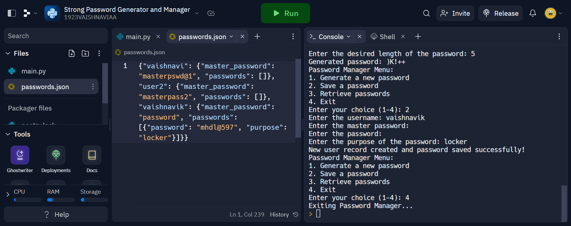 Password Generator And Manager