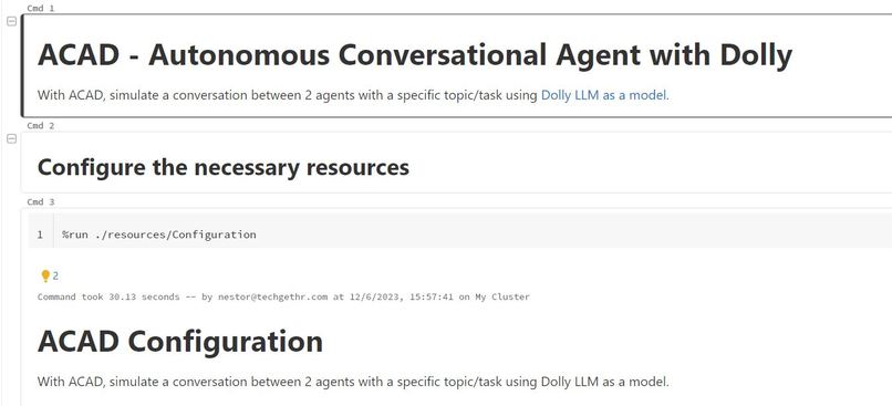 ACAD - Autonomous Conversational Agents with Dolly – screenshot 2