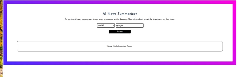 AI News Summarizer – screenshot 1