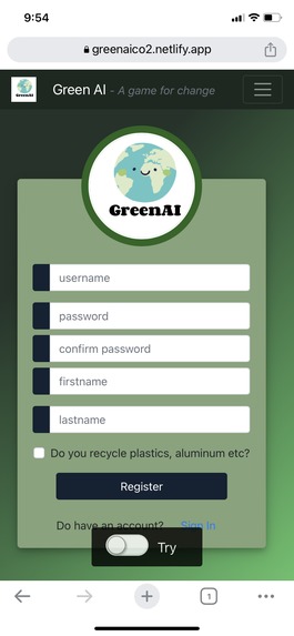 GreenAI – screenshot 2