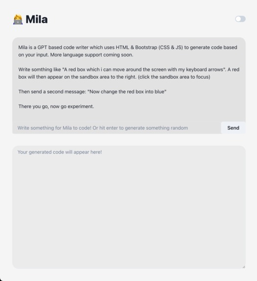 Mila - your AI software developer – screenshot 1
