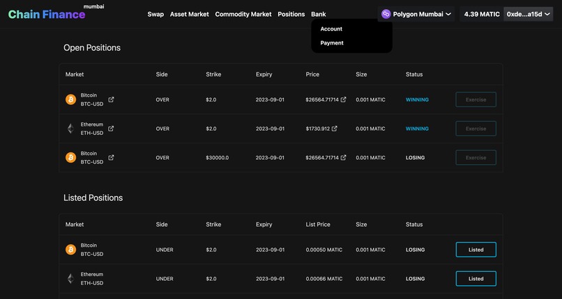 ChainFinance – screenshot 1