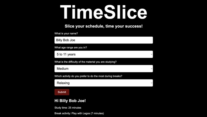 TimeSlice – screenshot 1