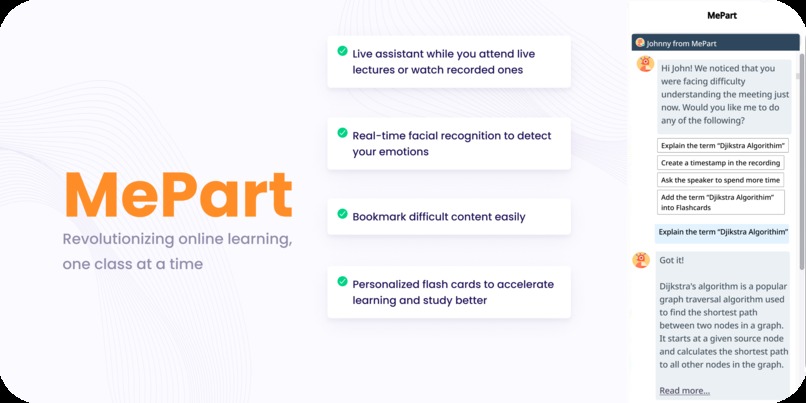 MePart: Live Lecture Assistant with OpenAI – screenshot 1