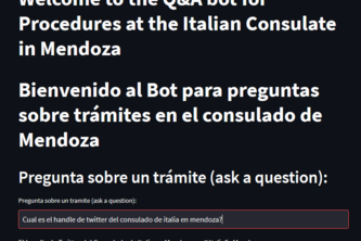 A Q&A bot for Procedures at the Italian Consulate in Mendoza