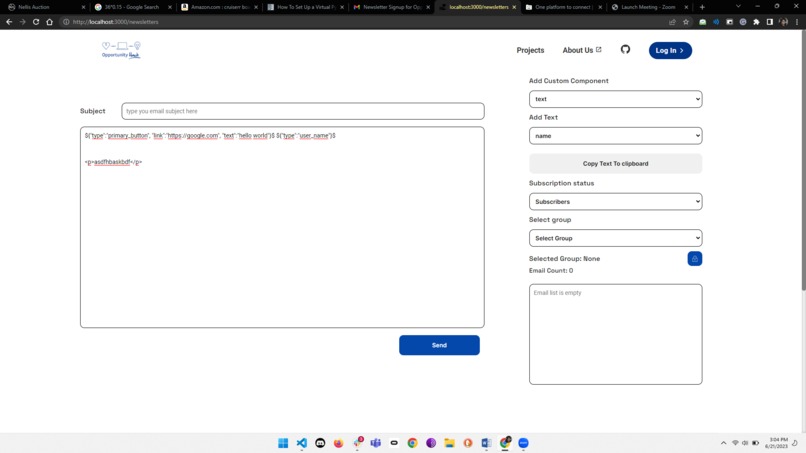 Newsletter for Change – screenshot 2