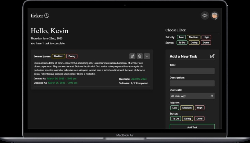 Ticker – screenshot 2
