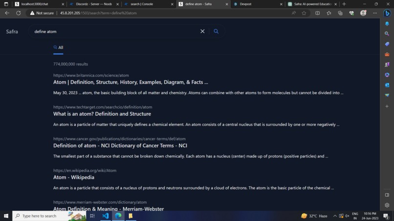 Safra - a ai powered search engine (educational purpose) – screenshot 4