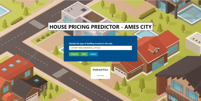 Ames City House Pricing Predictor – screenshot 1