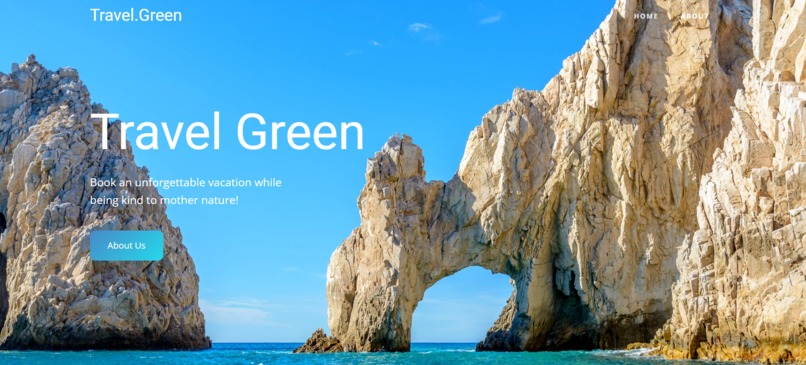 Travel Green Website – screenshot 1