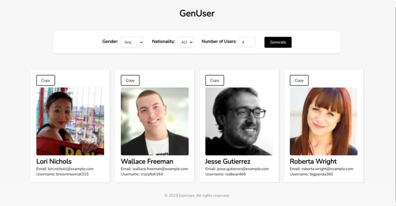 GenUser – screenshot 1