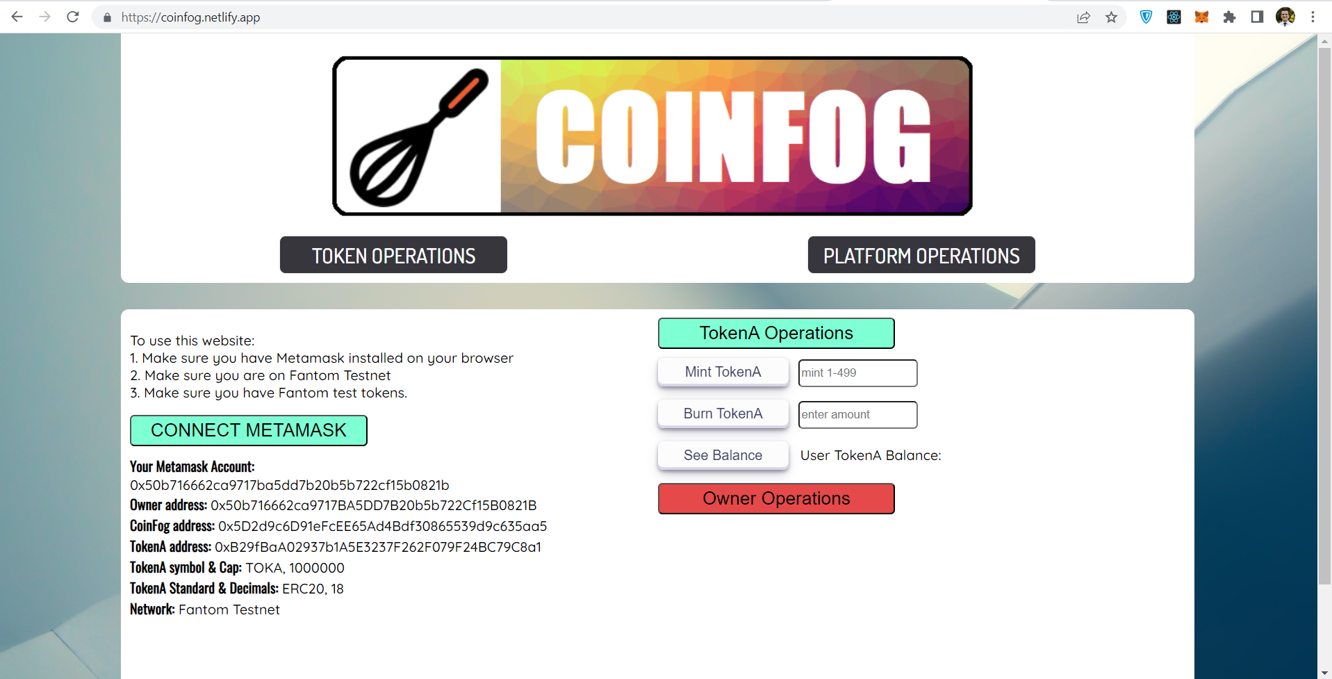 CoinFog Crypto Mixer Devpost