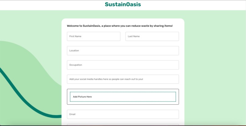 SustainOasis - Where we can reduce waste by sharing items – screenshot 1