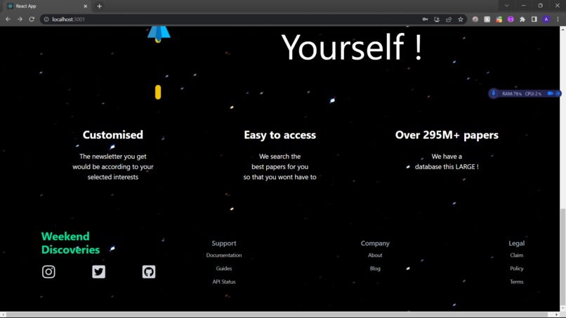 recomendation system – screenshot 1