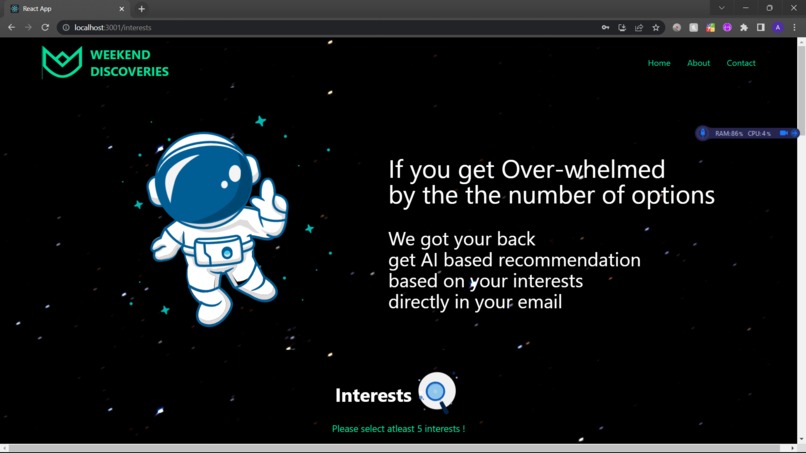 recomendation system – screenshot 7