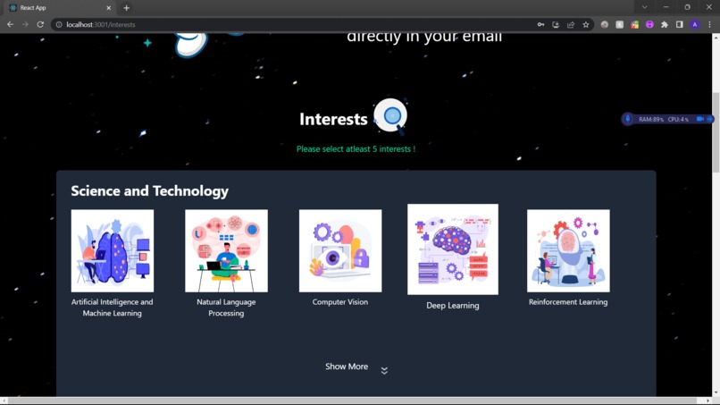 recomendation system – screenshot 10