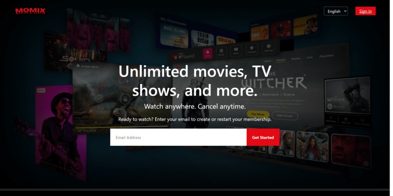 OTT web app – screenshot 1