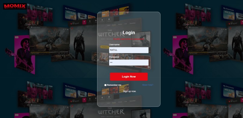 OTT web app – screenshot 2