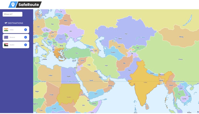 SafeRoute – screenshot 2