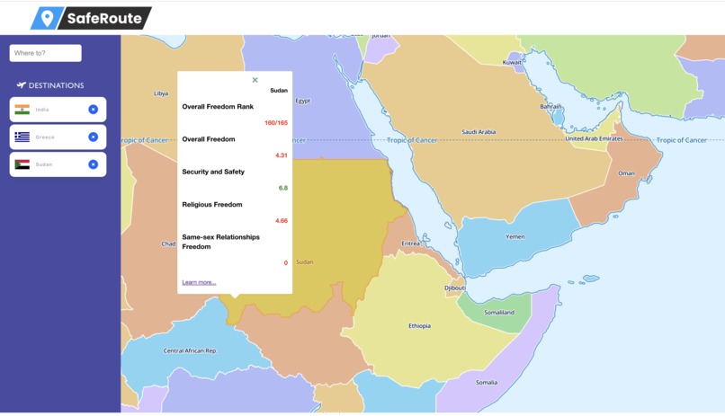 SafeRoute – screenshot 3