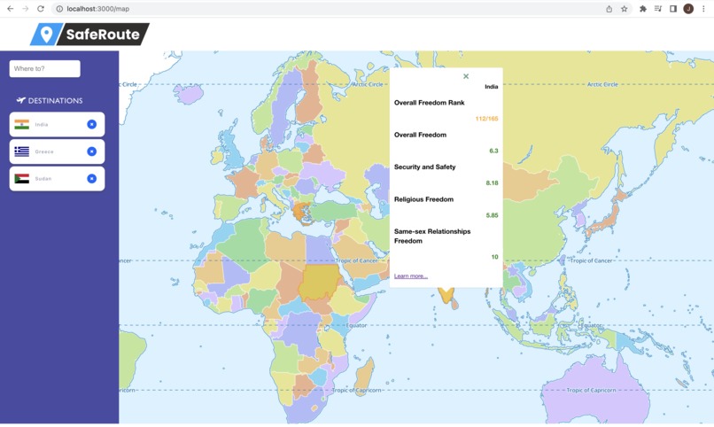 SafeRoute – screenshot 4