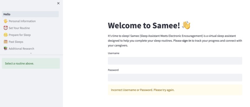 SAMEE - Sleep Assistant for Mindful Evening Experiences – screenshot 1